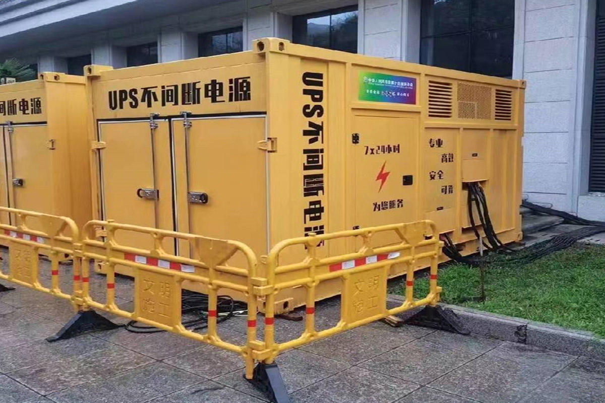 淄川发电机租赁施工现场